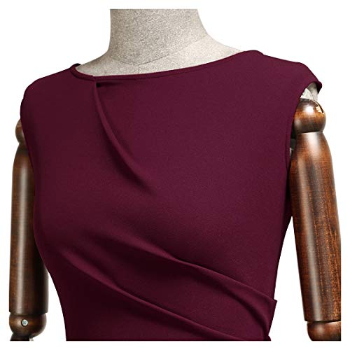 Image of Miusol Women's Retro Ruffle Style Slim Work Pencil Dress