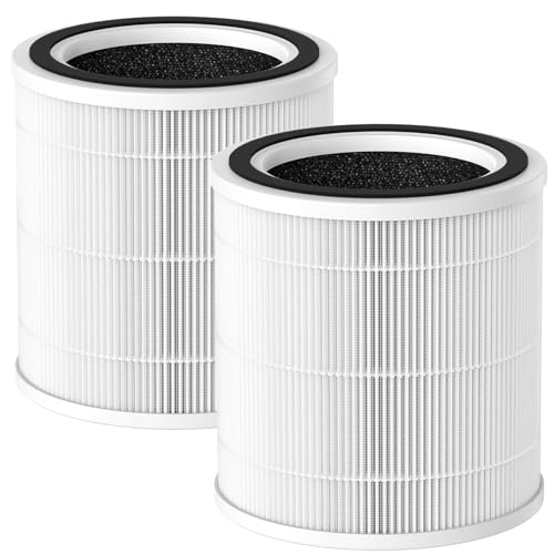 Image of AC400 Air Purifier Filter Replacement for Purivortex AC400 Air Purifier, 3-in-1 Filtration System, White, 2 Pack