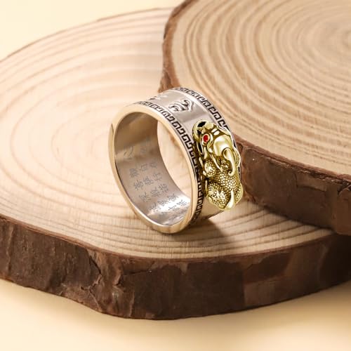 Image of Feng Shui PiXiu Mantra Ring - Lucky Wealth Jewelry