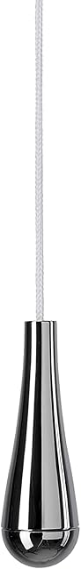 Taps2Traps® Stunning Chrome Teardrop Bathroom Light Pull Pendant with 1 Metre White Cord