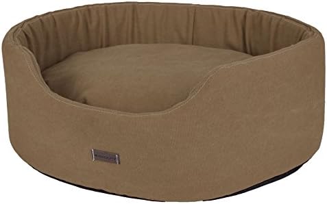 WOUAPY 216806GSM Hundekorb Guest Velour Oval, grau/braun, 74 cm
