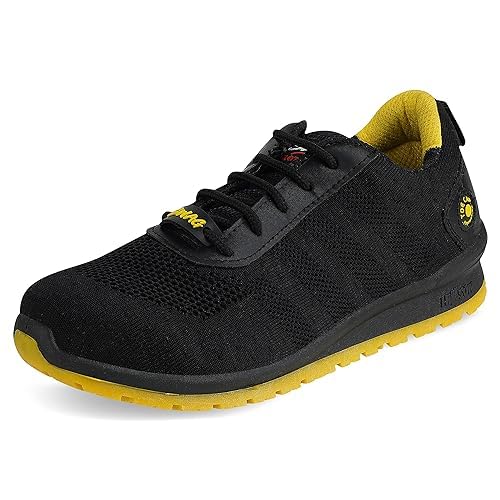 KALIBAR Swag 1907 Dual Density TFP Sole Steel Toe Safety Shoe` (Black & Yellow, 9) (B0D35BPD3B) Amazon Price History, Amazon Price Tracker