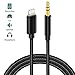 Produktbild Auto AUX Kabel für iPhone,3.5mm Aux Kabel auf für iPhone 11/7/8/ X/8 Plus/XS MAX/XR/iPod/iPad zum Kopfhörer Stereo Autoradio/Lautsprecher/Kopfhörer Adapter (Nylon geflochten, 3.3ft) Schwarz-Weiss