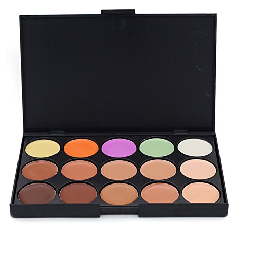 FantasyDay Pro 15 Colors Cosmetics Cream Contour and Highlighting Makeup Kit - Contouring Foundation/Concealer Palette Camouflage Makeup Palette