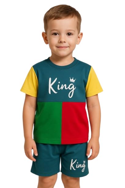 YOONIKK Kids T-Shirt and Shorts Set for Boys & Girls | Summer Cotton Outfit for Toddlers | Unisex Baby Clothes for 1–6 Years | Casual Playwear | Soft Breathable Clothing