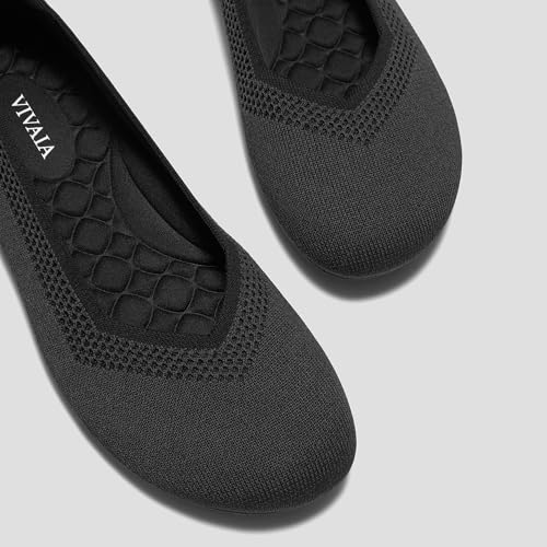 Image of VIVAIA Tila Women's Wide Toe Box Flats, Allday Comfort Wide Width Ballet Flats for Women, Cushioning Foldable Lightweight Flat Shoes