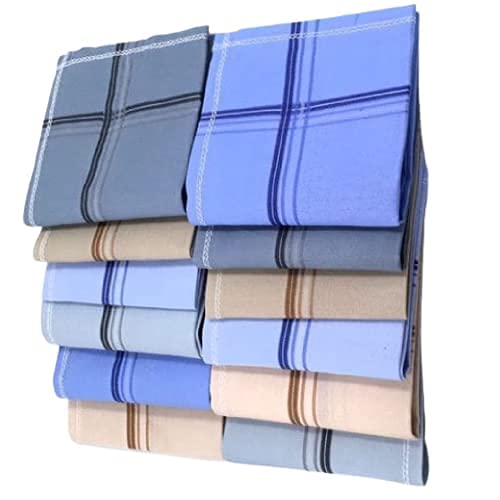Khasala Brothers® Cotton Premium Collection Handkerchiefs For Men Big Size XXL (Pack of 12)