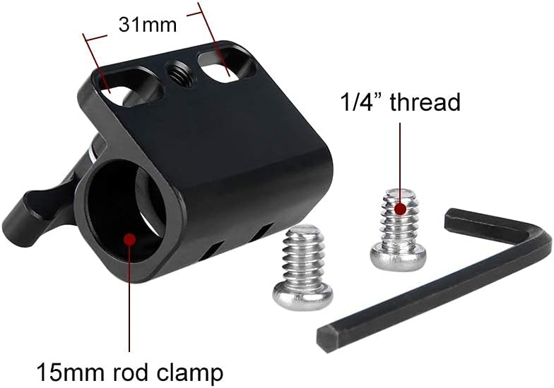NICEYRIG 15mm Rod Holder Railblock Extension for DSLR Cage, Handle, Baseplate, for DJI Ronin 15mm Rod Support - 278 - Image 4