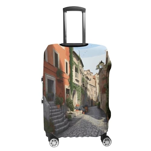 Carry on Luggage Cover Street of Italy Suitcase Covers for Luggages Tsa Approved Travel Luggage Sleeve Protector Elastic Suitcase Protector Anti-Scratch Washable Fits 19-30 Inch Case -L4