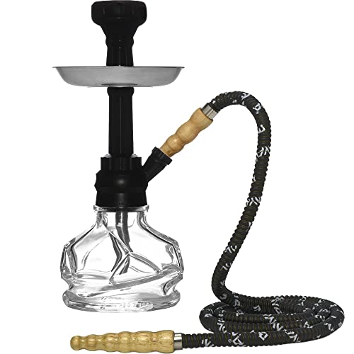 Mya Chico 251 Hookah BLACK STEM - Complete Set with Glass 12 Inch Bowl & Cage