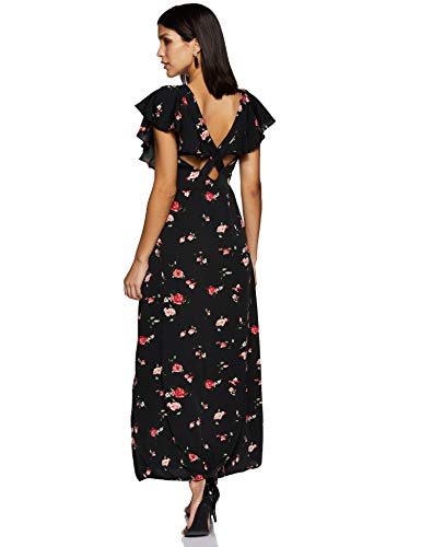 Image of Rare London Women's Polyester A-Line Maxi Casual Dress