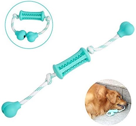 Bojafa Puppy Small Medium Dog Rope Toys Rubber Durable Tough IQ Toys for Pet Teeth Cleaning/Chewing/Playing/Treat Dispensing