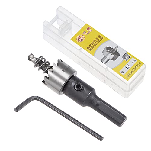 sourcingmap 2 Pcs 18mm HSS Drill Bit Hole Saw for Stainless Steel Metal Alloy Wood, Silver with Black Accents, 18x13mm - Image 4
