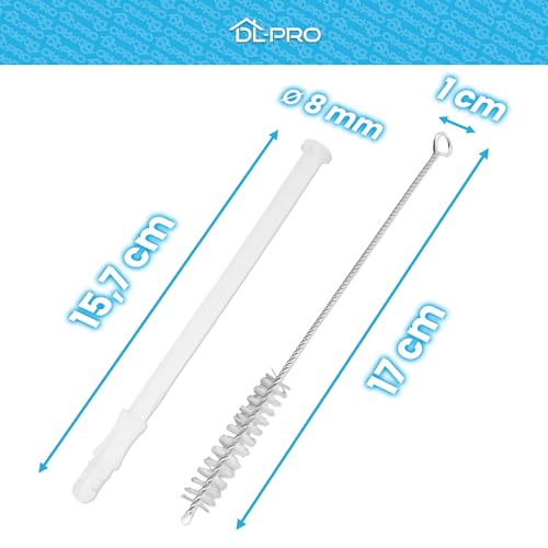 DL-pro 3 x rura ssąca do mleka 15,6 cm do DeLonghi ECAM ETAM ESAM 5313232961, wąż do mleka do LatteCrema Milk System, ekspres do kawy + szczotka do czyszczenia