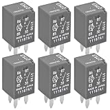 13502753 2753 Automotive Relays (Pack of 6) – 12VDC 20A 4-Pin Mini Micro Multi-Purpose Relays for Chevy...