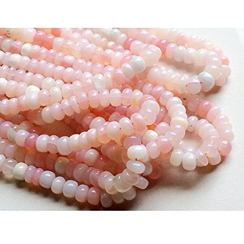 Opale rose 8-9mm en perles rondelles naturelles du Pérou LKBEADS pour fil bijoux de lithothérapie