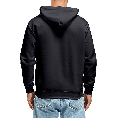 Men Hoodie Sweatshirt Casual Solid Color Hooded Sweater No Pockets Top Color Hoodie Men3