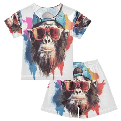 Gorilla Kids Pjs Set Boys Girls Summer Short-Sleeve Sleepwear Pajamas 2PCS