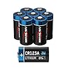 ANSMANN CR123A 3V Lithium Batterie – 8er Pack CR123 Batterien geeignet für Kameras, Alarmanlagen, Taschenlampen und vieles mehr – Einwegbatterie mit 1700 mAh – äußerst hitze- und kältebeständig