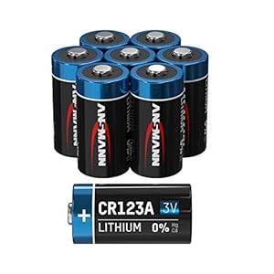 ANSMANN CR123A 3V Lithium Batterie – 8er Pack CR123 Batterien geeignet für Kameras, Alarmanlagen, Taschenlampen und vieles mehr – Einwegbatterie mit 1700 mAh – äußerst hitze- und kältebeständig