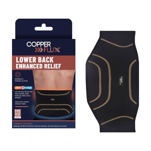 Back Support Brace with Hot/Cold Therapy Copper Infused