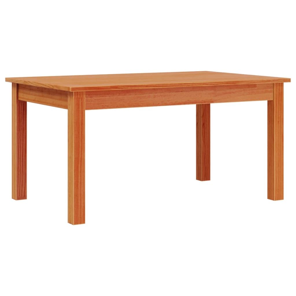 Homgoday Tavolino da caffè marrone cera 80 x 50 x 40 cm in legno di pino massiccio, tavolino da tè per soggiorno, sala d'accoglienza degli ospiti, camera da letto e ufficio