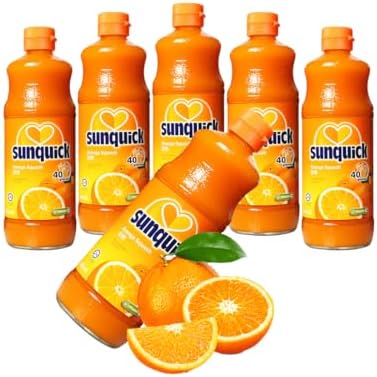 Sunquick Real Fruit Concentrate Juicer - Fruity Refreshment (Orange, 6 PETS)