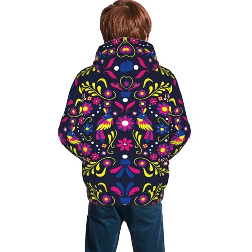 Colorful Mexican Kid Hoodies Boys Sweatshirts Girls Pullover with Pocket4