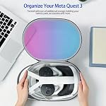 AWINNER Compatible for Meta Quest 3 Case,Hard Carrying Bag VR Headset Accessories,Ultra-Sleek Colorful Design for Travel (Gradient Color)