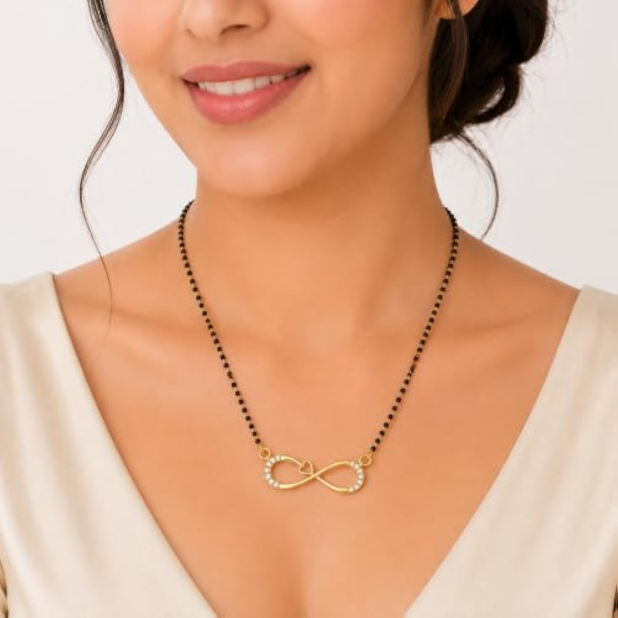 Plated Infinity Heart Mangalsutra