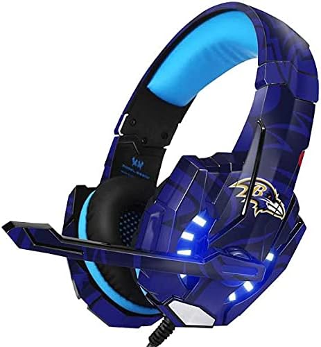Skinit Decal Skin Compatible with BENGOO G9000 Gaming Headset - Officially Licensed NFL Baltimore Ravens Double Vision Design