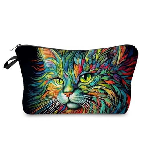 Livel lhood Colorful Cat Cute Small Makeup Bag