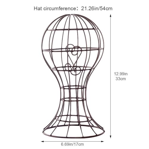 Soporte para peluca de metal resistente y expositor de sombreros independiente 4
