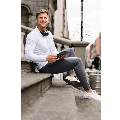 Galaxy by Harvic Men's Slim Fit Twill Jogger Pants with Drawstring Waist & Cuffed Ankles – Stretch Cotton Casual Lounge Pants4