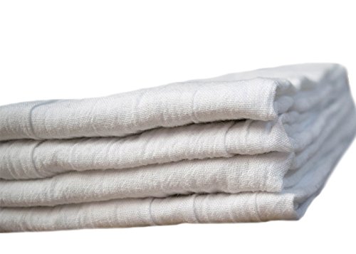 Cotton & Calm Exquisitely Absorbent Flour Sack Dish Towels (12 Pack, 28" X 28"), 100% Cotton White Dish Cloths Kitchen Towels - Crafted For Home, Restaurant, Bar, Hotel Use #TOP4