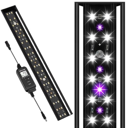 REPTITRIP 16-Inch LED UVB Reptile Light with Auto...