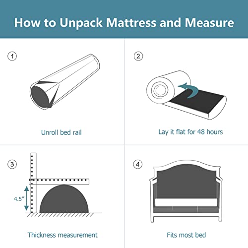 Ubbcare 66 Inches Extra Long Bed Rail, Memory Foam Rail Guard, Designed With Non-Slip Dot And 2 Strips, Washable Cover, Bed Rail For Baby, Toddlers, Kids, Fit For Twin, Full, Queen Size Bed #TOP6