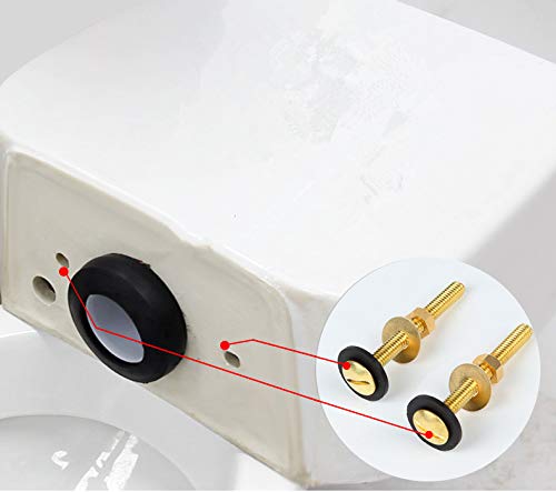 Brass Toilet Bolt Screw And Nut Toilet Tank To Bowl Bolt Kits Screw Fixing Bolt 3 Inch Heavy Duty Bolt With Waterproof Rubber Gasket And Brass Gasket.(2 Pcs) #TOP5