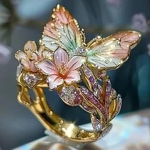Bagues Tendance pour Filles anneaux papillons réglables mode
