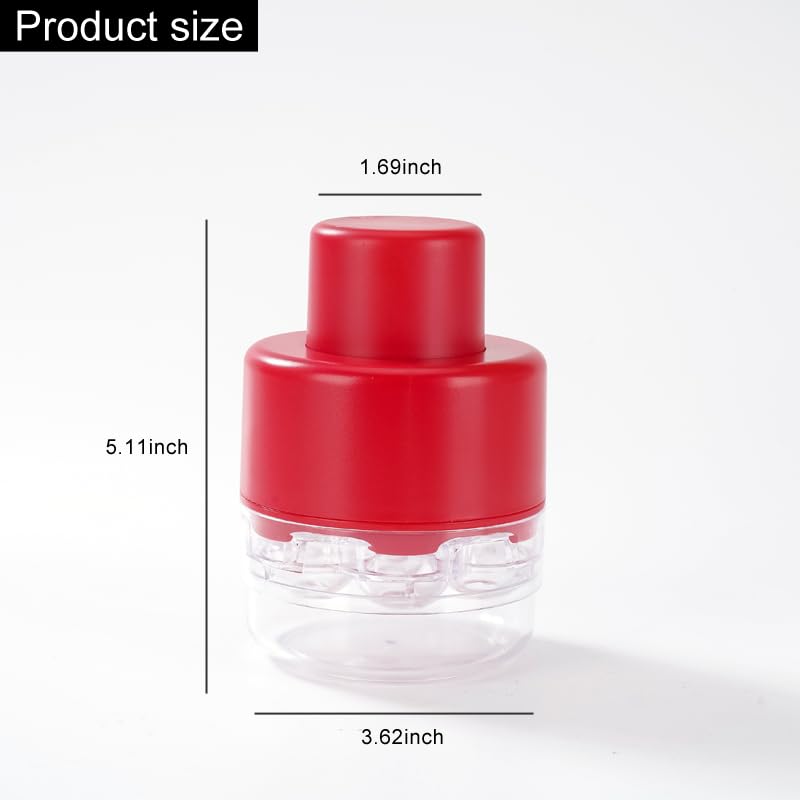 Cherry Pitter - Olive Pitters Tool Pit Remover, 7 Hole Multiple Seed Remover Quick Push Pull Multi Cherry Core Portable Saving Design Fruit Corer for Kitchen Home Party Red