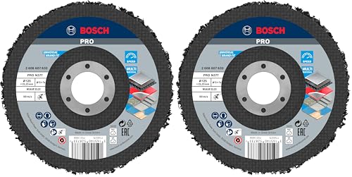 Bosch Professional Reinigungsscheibe N377 Best for Metal 125mm, 1 Stk., Schwarz, 2608607633 (Packung mit 2)