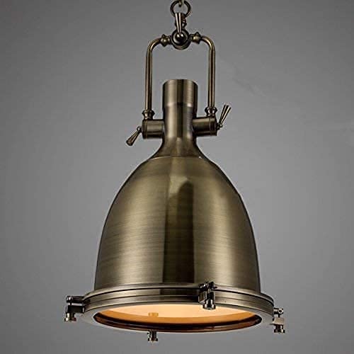 Lustre vintage industriel avec diffuseur réglable et suspension métal pour entrepôt