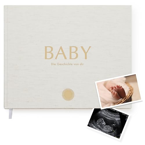 Your Edition Babytagebuch - Baby Erinnerungsbuch für werdende Mütter - Luxus Schwangerschaftsbuch - Planer Schwangerschaft Geschenk für Ersteltern mit Checkliste Fotobereich - Geschenkbox (Deutsch)
