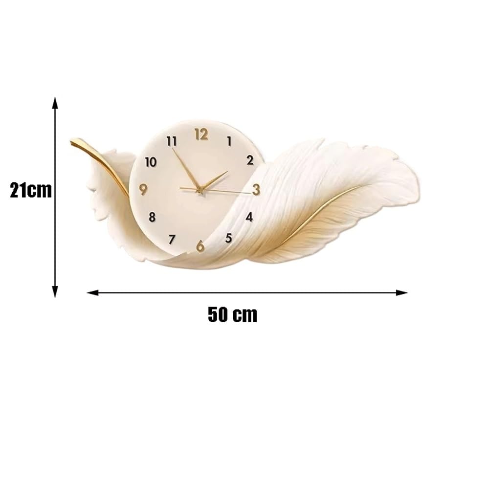 Tempo Orologio da parete silenzioso con decorazione for soggiorno(Green,70 * 30cm)