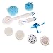 Spin Spa Body Brush in White … (Deluxe Set 2 Handheld Units with 8 Attachments)