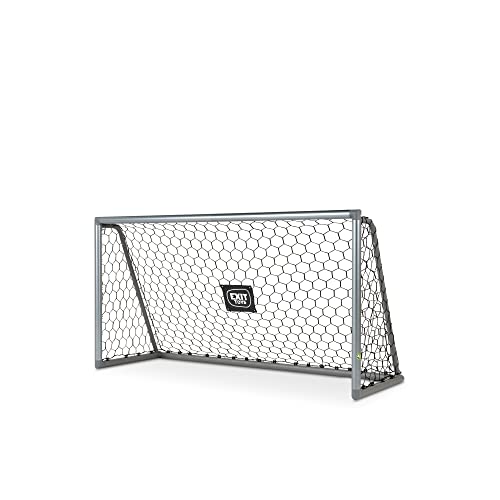 EXIT Scala Aluminium-Fußballtor - Leichtgewicht - Sehr Stabil - Hochwertiges Rostfreies Aluminium - Fußballtore für Kinder im Garten - Trainiere Deine Fußballfertigkeiten - 220x120cm - Mattsilber