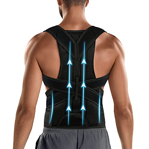 Posture Corrector Back Brace for Men&Women - Back Lumbar Support and Upright Back - Breathable Back Straightener - Back Corrector Posture Improve and Neck, Back, Shoulders Pain Relieve, M