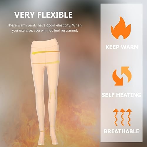 Leggings de polar para mujer VILLCASE di adiós al frío con mallas térmicas 4
