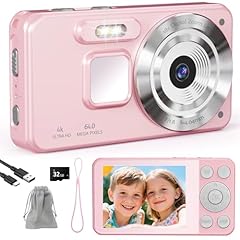 HERBYD Fotocamera Digitale Macchina Fotografica Digitale 64MP con Video HD 1080P, Scheda da 32GB, Schermo IPS da 2,8", Zoom Digitale 18X, Anti-Scossa per Bambini, Adolescenti e Principianti