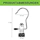 10er Wäscheklammern Edelstahl Klammern Metall Klemmhaken Rutschfest Clips Kleiderbügel Klammer 360° Drehbarer Haken Metallklammern Hosenbügel Klemmbügel Sockenhalter Wäscheklammer für Stiefel Handtuch